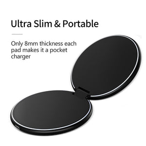 Flip Pad- Foldable Dual 20W Fast Qi Wireless Charger